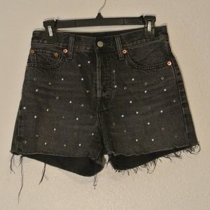 Levi’s Wedgie Short Black Denim Studded